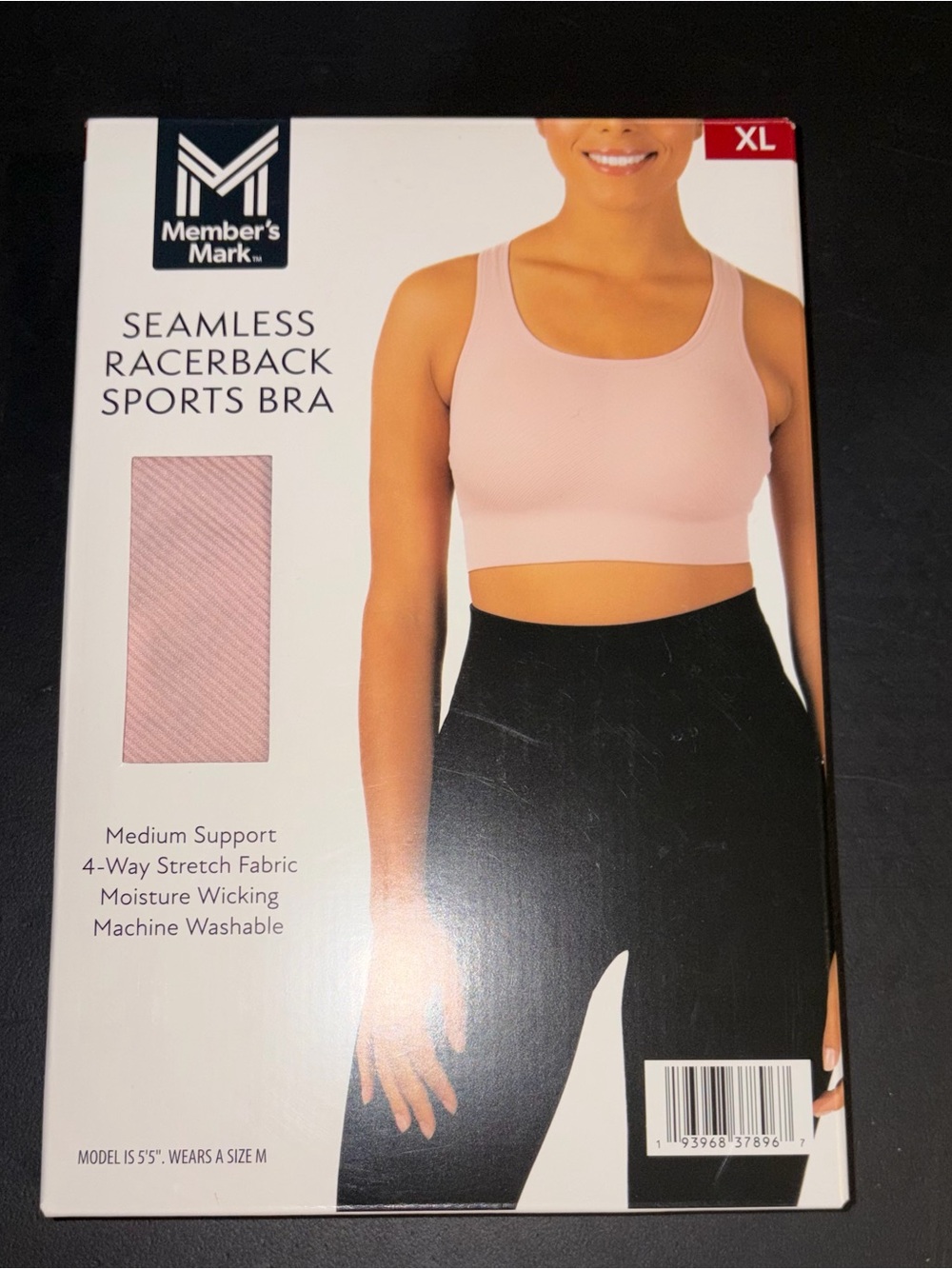 Member's Mark Seamless Racerback Sports Bra - Pink
